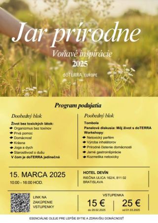 🌿 Pozvánka na jedinečný Workshop o Esenciálnych Olejoch! 🌿 Príďte sa ponoriť do fascinujúceho sveta esenciálnych olejov! ✨...